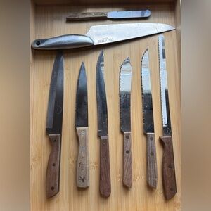 Vintage to Modern Knives Lot of 8 Ranchero Wm. A. Roger’s Prosteel Chef Kithchen